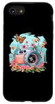 Coque pour iPhone SE (2020) / 7 / 8 Appareil photo coloré avec fleurs I Appareil photo