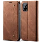 CHZHYU Case for OPPO Realme 7,Realme 7 Phone Case,Flip Leather Wallet TPU Bumper Case Cover with Card Holder Kickstand for Realme 7 (Brown)