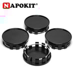 4 st 54 mm (52 mm-50 mm) Bilhjul Fälg Navkapsel Auto Bilhjul Centrumkåpor Navkapsel Dammskyddskåpor Svart Krom