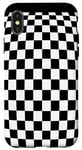 iPhone X/XS Black and White Checkered Checker Checkerboard Cute Case