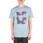 Vans Classic Print Box S/S T-Shirt - Dusty Blue/White