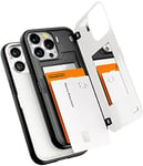 GOOSPERY Étui de Protection magnétique pour Porte Bumper Compatible avec iPhone 13 Pro - Double Couche - Porte-Cartes de Protection - avec Miroir caché - Blanc