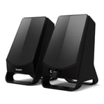MAJORITY DX10 PC Speakers | 10W Power for USB Plug and Play | Classic Black with multi-connection