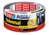 Tesa Silvertejp Extra power, svart, 50 m, 25 mm