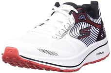 Skechers Men's GOrun Consistent-Athletic Workout Running Walking Shoe Sneaker with Air Cooled Foam, White/Black/Red 2, 10