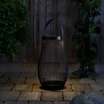 NORTHLIGHT Solcellslykta svartlackerad metall