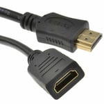 2m HDMI EXTENSION Cable Male Plug to Female Socket Lead