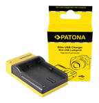 Patona Slim micro-USB Lader for Canon LP-E6 EOS 5D 60D 60Da 6D 7D EOS70D EOS-70D LP-E6 Mar 15060151583 (Kan sendes i brev)