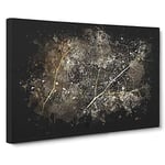 The Beauty of an Autumn Leaf Paint Splash Canvas Print for Living Room Bedroom Home Office Décor, Wall Art Picture Ready to Hang, 30 x 20 Inch (76 x 50 cm)