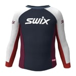 Swix RaceX Bodywear LS, Junior Dark Navy/Rhubarb red 164 (14år)