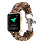 le Watch Series 4 44mm braided rope watch strap - Jungle Camouflage