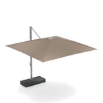 EMU - 981 Shade 3X3 Lat Sun Umbrella w/ Large Base Aluminium 20, Taupe 80, Base 22 - Parasoll