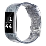 INF Fitbit Charge 2 Armband - Svart Glitter
