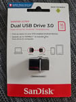 Sandisk Ultra Dual USB Drive 3.0 - 16GB for Android, USB 3.0 to micro USB