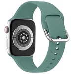 lopolike Compatible avec Apple Watch Band 38/40/41 mm pour homme et femme - Bracelet de sport en silicone souple pour iWatch Ultra Series 8 7 6 5 4 3 2 1 SE - Vert, vert, 42/44/45mm