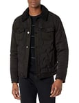 Karl Lagerfeld Paris Men's Trucker Quilted Jacket, Black, M
