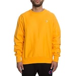 Champion Men's Crewneck, Reverse Weave Pullover Sweatshirt, C-Gold, XL