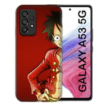 Cokitec Coque pour Samsung Galaxy A53 5G Manga One Piece Luffy Multicolore