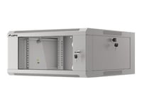 Lanberg Wffa Series - Rack Skåp - Väggmontering - Ral 7035, Grå - 4U - 19"