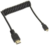 Atomos Spiral Coiled Micro-HDMI till HDMI kabel 30-45cm