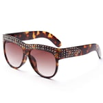 Diamond-encrusted Large Box Sunglasses Style Fashion For Party Banquet Decoration Classic Eyewear (Color : A)