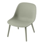 Fiber Lounge Chair Wood Base Dusty Green/ Dusty Green