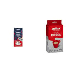 Lavazza Crema e Gusto, Arabica and Robusta Dark Roast Ground Coffee, 250 g, (pack of 8) & Qualita Rossa, Arabica and Robusta Medium Roast Ground Coffee, 250 g, (Pack of 12)