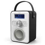 DAB Radio Portable, DAB/DAB Plus Radio, FM Radio, Portable Bluetooth Speaker, Digital Radio with USB Charging for 10 Hours Playback, Bluetooth Stereo Speakers, Rechargeable