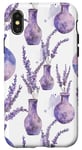 Coque pour iPhone X/XS Vase lavande motif fleur