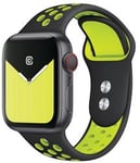 Crong Duo Sport band for Apple Watch 42/ 44mm Black/ lime