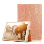 FSCOVER Case for iPad Air 3rd Generation 10.5 (2019) with Pencil Holder, Sparkly Glitter Slim Leather Girls iPad 10.5 Case, iPad Pro 2017 Magentic Cover with Stand/Auto Wake/Sleep -Rose Gold