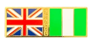 Smartbadge® GB Union Jack & Nigeria Friendship Flags Enamel Lapel Pin Badge