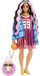 Barbie Extra Doll #13 in Basketball Jersey & Bike Shorts with Pet Corgi, 3 Year Olds & Up, Black