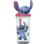 Disney Stitch Stitch 3D Figur Mugg m. Sugrör 360 ml