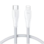 Joyroom USB C - Lightning 20W Surpass Series-kabel för snabb laddning och dataöverföring 0,25 m vit (S-CL020A11)