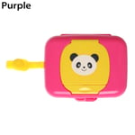 1pc Wet Wipes Box Wipe Case Dispenser Purple