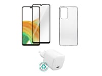 Estuff - Tillbehörssats För Mobiltelefon - Charger, Cover, Glass - För Samsung Galaxy A33 5G