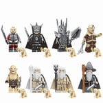 8 st Medieval Knights Sagan om Ringen Mini Figurer Bygg Leksaker Antik Militär Rustning Soldater Actionfigurer