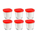 Coffret de 6 pots yaourt verre avec couvercle et égouttoir (XF100101, XF100501) Yaourtière SEB tefal
