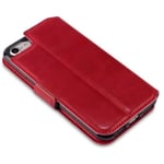 Plånboksfodral Iphone Se 2020 Röd Slim Äkta Läder