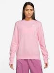 Nike NSW Club Fleece Crew - Pink, Pink, Size L, Women