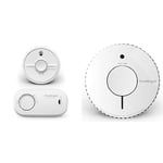FireAngel FA3313-SB1-T2 CO & Smoke Alarm Twin Pack & FireAngel Optical Smoke Alarm with 10 Year Sealed For Life Battery, FA6620-R (ST-622 / ST-620 replacement, new gen), White