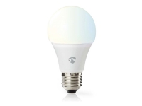 Nedis SmartLife - LED-glödlampa - form: päron - E27 - 9 W (motsvarande 60 W) - klass F - varmt till kallt vitt ljus - 2700-6500 K - vit (paket om 3)
