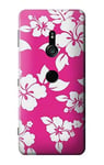 Hawaiian Hibiscus Pink Pattern Case Cover For Sony Xperia XZ3