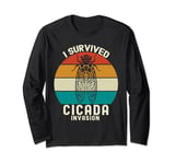 Survived Cicada Invasion Insect Bug Infestation Cicadas Long Sleeve T-Shirt