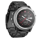 Garmin Fenix 3/Fenix 3 HR Stilrent länkarmband i metall, Svart