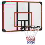 Väggmonterad Basketkorg med Brett och Nät, Stål, 113x61x73 cm, för Utomhus och Trädgård