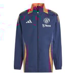 Manchester United Jacka All Weather Tiro 24 - Natt Indigo/Röd - adidas, storlek Medium