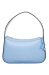 Armani Exchange Women's Elysees, Logo Chain, Zipped Shoulder Bag, Blue River, One Size
