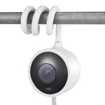Versatile Twist Mount for Nest Cam Outdoor, Flexible Gooseneck-Like Mount for Nest Outdoor Camera - attach your Nest Cam Outdoor wherever you like without tools or wall damage - by Wasserstein (White)